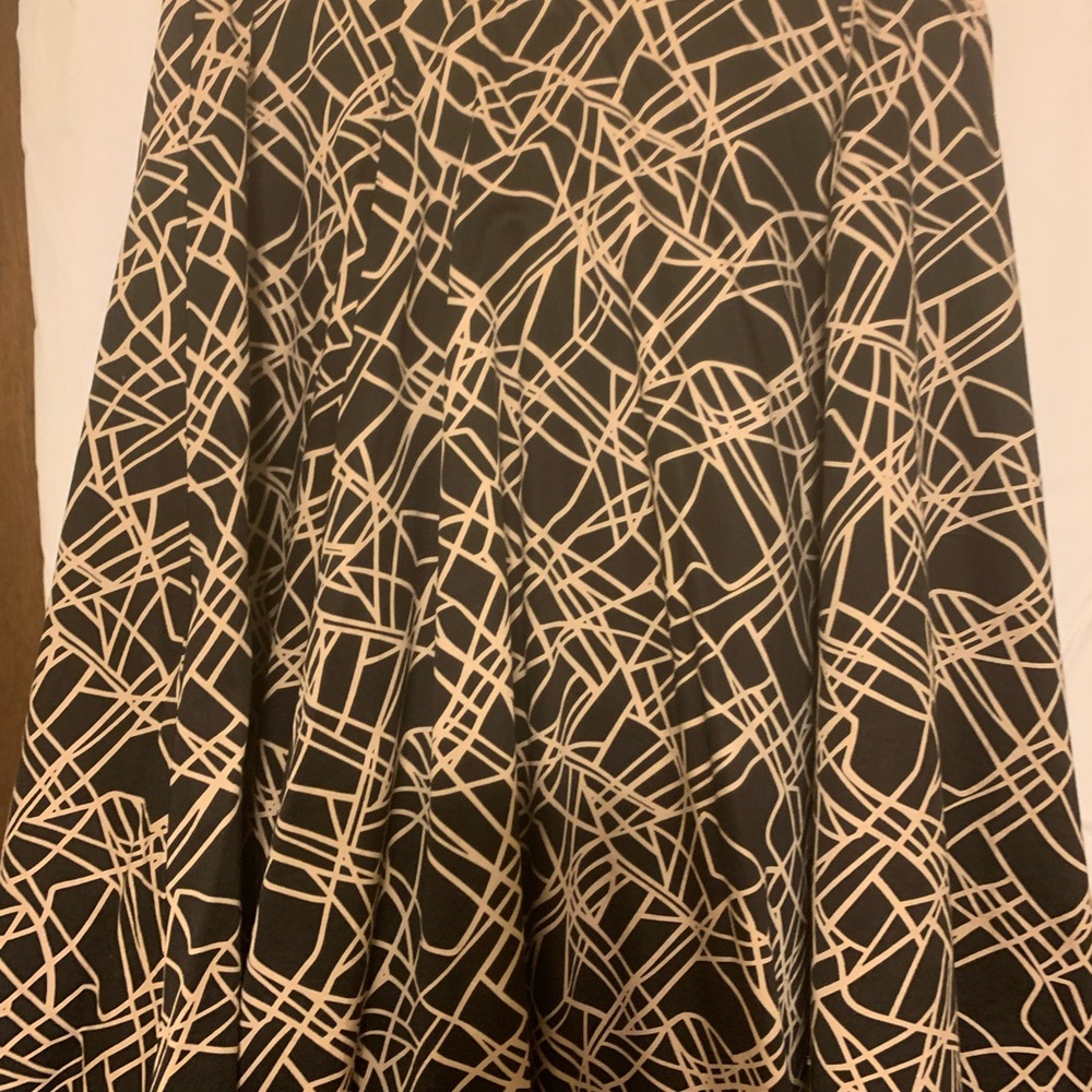 Amanda & Chelsea Black and Cream A-Line Skirt